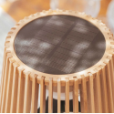 Candeeiro solar de bambu com bateria recarregável sem fios