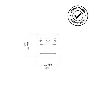 Mini fixação transparente para cabos têxteis | AcessoriosCandeeiros.pt