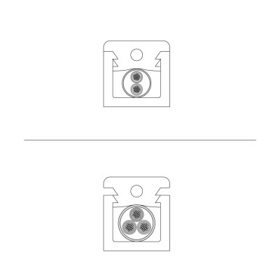 Mini fixação transparente para cabos têxteis | AcessoriosCandeeiros.pt