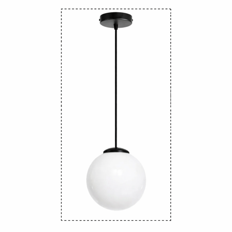 KIT FORMA- Candeeiro suspenso com globo de vidro sem pescoço