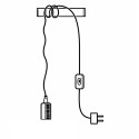KIT LINEA- Candeeiro portátil com ficha e tomada