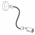 KIT ESTRUTURA - Aplique de parede articulado com interruptor