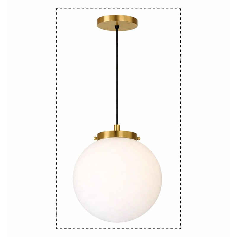 KIT CORE- Candeeiro suspenso com globo de vidro com pescoço