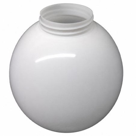 Globo PMMA branco com pescoço roscado para candeeiros e