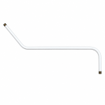 Braço de dupla curva de 400mm x 200mm M10/100 branco