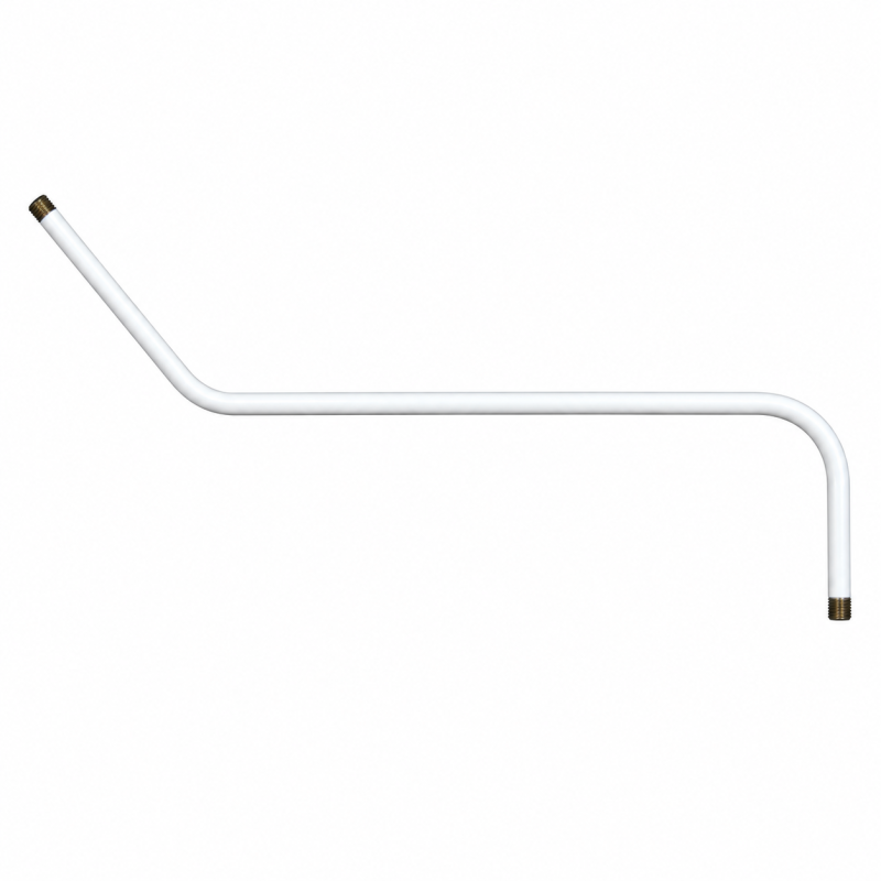 Braço de dupla curva de 400mm x 200mm M10/100 branco