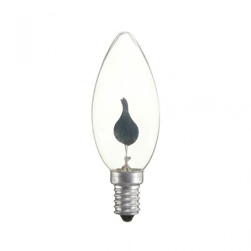 Lâmpada flamejante efeito vela E14 1W