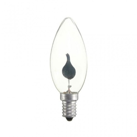 Lâmpada flamejante efeito vela E14 1W