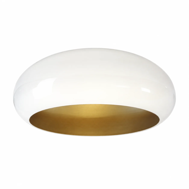 Campânula de metal achatada Ø220 mm x 90 mm para lâmpadas