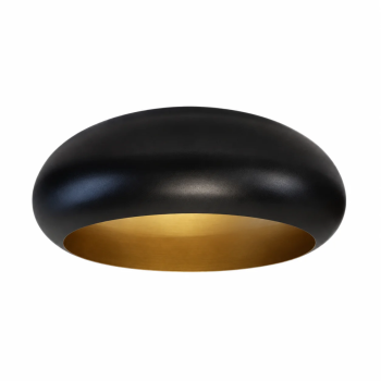 Campânula de metal achatada Ø220 mm x 90 mm para lâmpadas