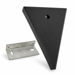 Suporte triangular para teto e parede 100 × 150 × 20 mm com suporte traseiro