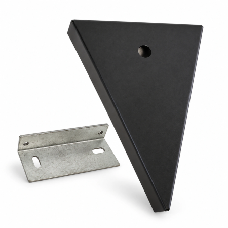 Suporte triangular para teto e parede 100 × 150 × 20 mm com suporte traseiro