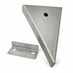 Suporte triangular para teto e parede 100 × 150 × 20 mm com suporte traseiro