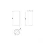 Tela cilíndrica de madeira Ø60 × 150 mm com porta-lâmpadas E14