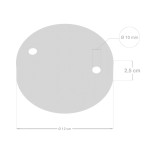 Suporte de metal branco 120mm de diâmetro e duas saídas