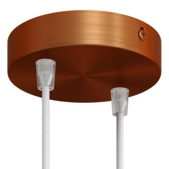Suporte de metal branco 120mm de diâmetro e duas saídas