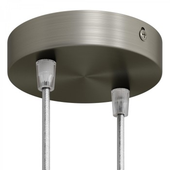 Suporte de metal branco 120mm de diâmetro e duas saídas