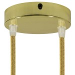 Suporte de metal branco 120mm de diâmetro e duas saídas