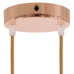 Suporte de metal branco 120mm de diâmetro e duas saídas
