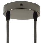 Suporte de metal branco 120mm de diâmetro e duas saídas