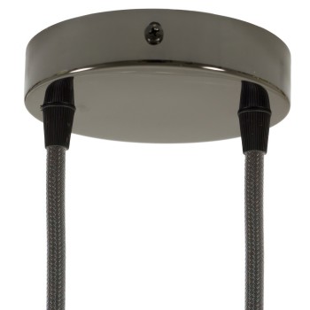 Suporte de metal branco 120mm de diâmetro e duas saídas