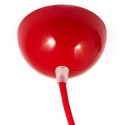 Suporte de metal vermelho com 100mm de diâmetro e uma saída.