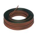 Bobine de 100 metros de cabo paralelo bicolor de várias secções.