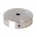 Suporte de metal em aço fosco com 60mm de diâmetro e uma saída.