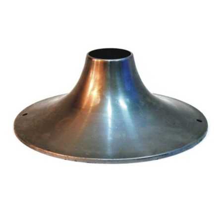 Plafon de teto ou parede em ferro, 70mm de altura x 185mm de diâmetro.