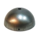 Suporte de ferro em forma de semiesfera com 100mm de diâmetro e uma saída.