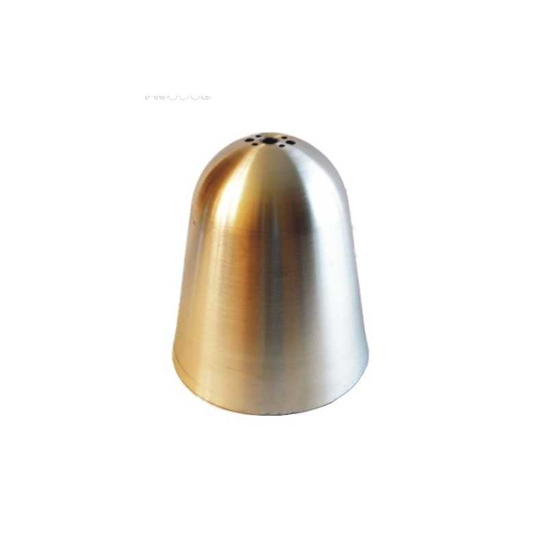 Campainha de metal em alumínio, 175mm de altura x 150mm de diâmetro.