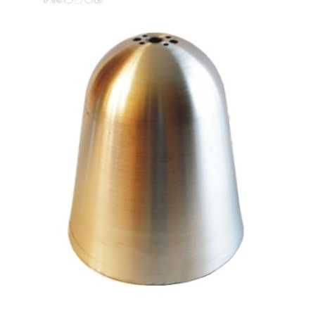 Campainha de metal em alumínio, 175mm de altura x 150mm de diâmetro.