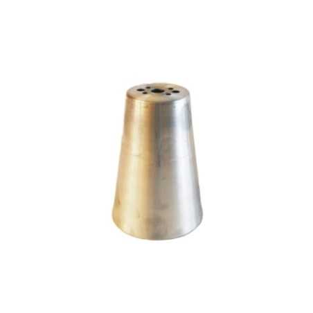 Campainha de metal em alumínio, 110mm de altura por 80mm de diâmetro.