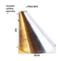 Campainha de alumínio assimétrica 145mm de altura x 150mm de diâmetro