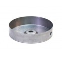 Peça metálica de latão para lâmpadas de 140mm de diâmetro.