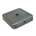 Suporte de ferro para pintar quadrado de 90mm com uma saída.