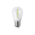 Lâmpada de plástico para guirlandas, rosca E27, 1W, luz verde.