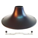 Suporte metálico preto para soquete de lâmpada 185mm x 70mm.