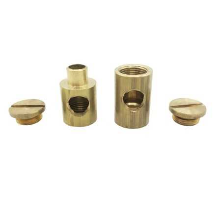 Rótula de latão articulada de 45mm de altura para lâmpadas.