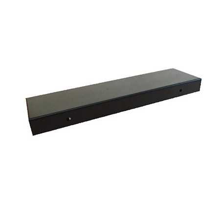 Suporte de metal preto com 400mm de comprimento x 50mm de largura.