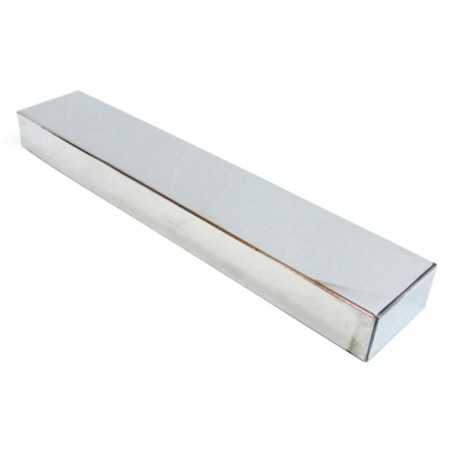 Suporte de metal cromado com 1000mm de comprimento x 35mm de largura.