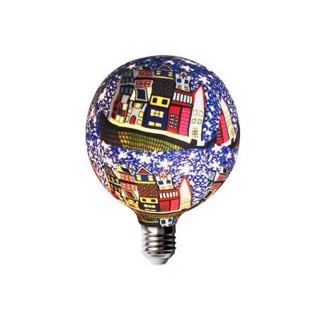 Lâmpada decorativa de silicone com superfície decorada para casas.