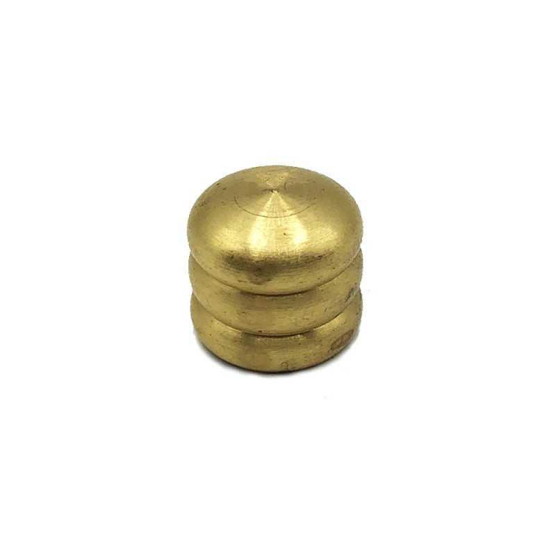 Acabamento final decorativo em latão rosqueado 12mm de diâmetro x 11mm de altura