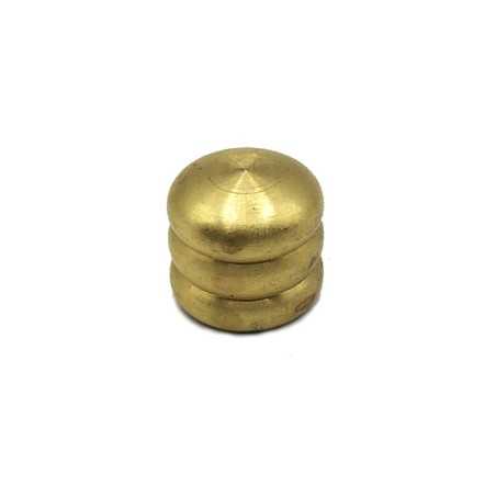 Acabamento final decorativo em latão rosqueado 12mm de diâmetro x 11mm de altura