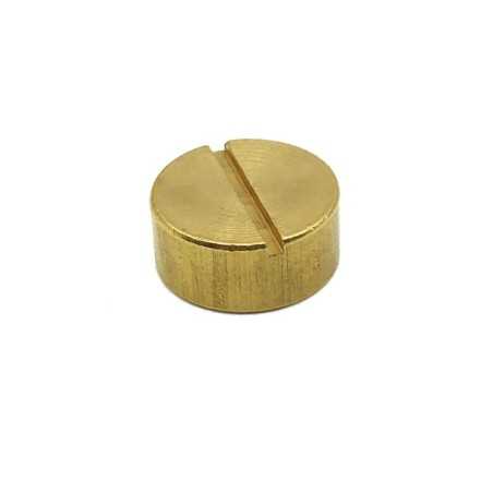 Topo final de latão com 17mm de diâmetro x 7mm de altura.