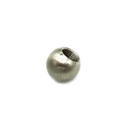 Esfera para extremidade de tubo em aço fosco com 14mm de diâmetro.