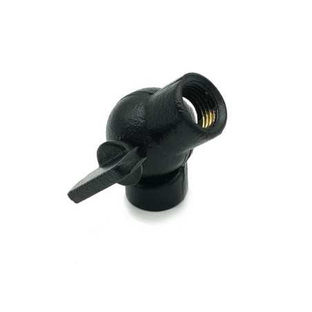 Rótula de metal preto para lâmpadas, 30mm de altura, 10/100.