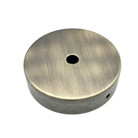 Suporte metálico em ouro velho de 100mm de diâmetro e uma saída.
