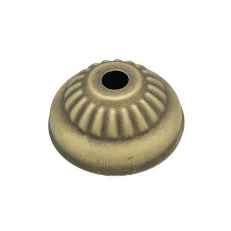 Florão em metal dourado envelhecido de 58mm com moldura e uma saída