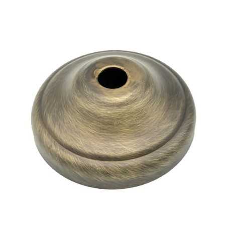 Florão de metal dourado envelhecido de 66mm com uma faixa e uma saída